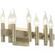 Collette 8 Light 16 inch Antique Brass Bath Vanity Light Wall Light in Brushed Brass