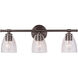 Solebay 3 Light 23 inch Bronze Bath Vanity Wall Light