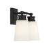 Contemporary 2 Light 14 inch Matte Black Bathroom Vanity Light Wall Light