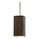 Radiance Collection LED 5.5 inch Hammered Brass with Polished Chrome Pendant Ceiling Light