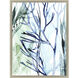 Sea Leaves Blue and Turquoise and Green and White Framed Art