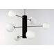 Cog LED 30 inch Black and Satin Nickel Multi-Light Pendant Ceiling Light