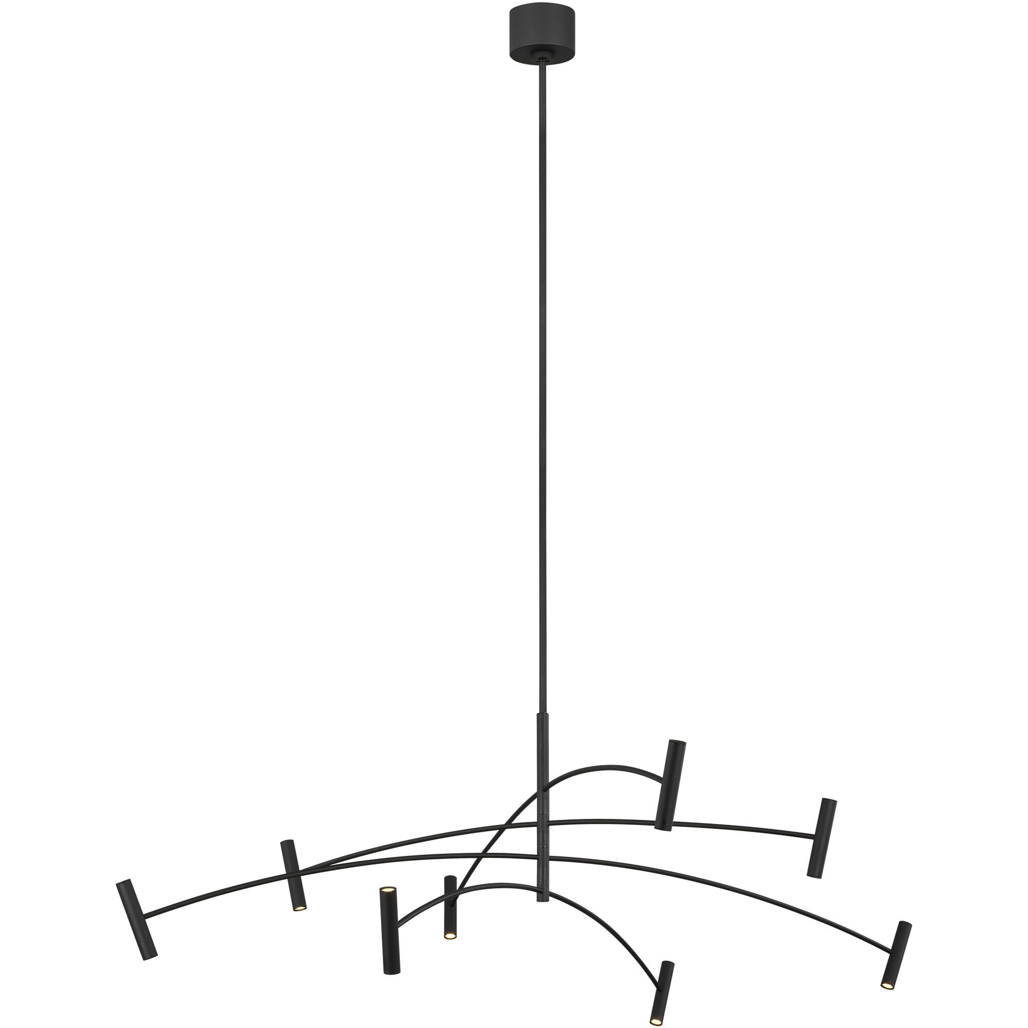 Sean Lavin Aerial LED 60.1 inch Matte Black Chandelier Ceiling Light, Integrated LED