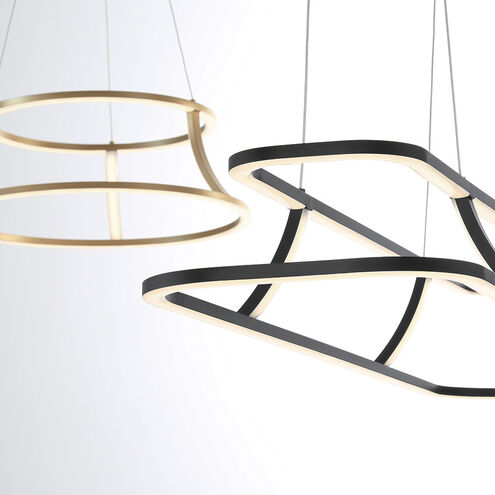 Cadoux Linear Chandelier Ceiling Light in Black