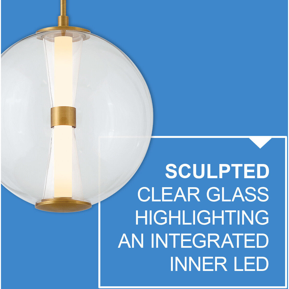 Elin LED 14 inch Lacquered Brass Pendant Ceiling Light