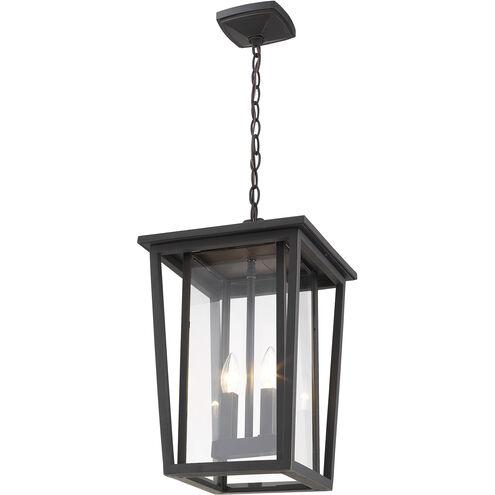 Seoul 2 Light 11.25 inch Oil Rubbed Bronze Outdoor Chain Mount Ceiling Fixture