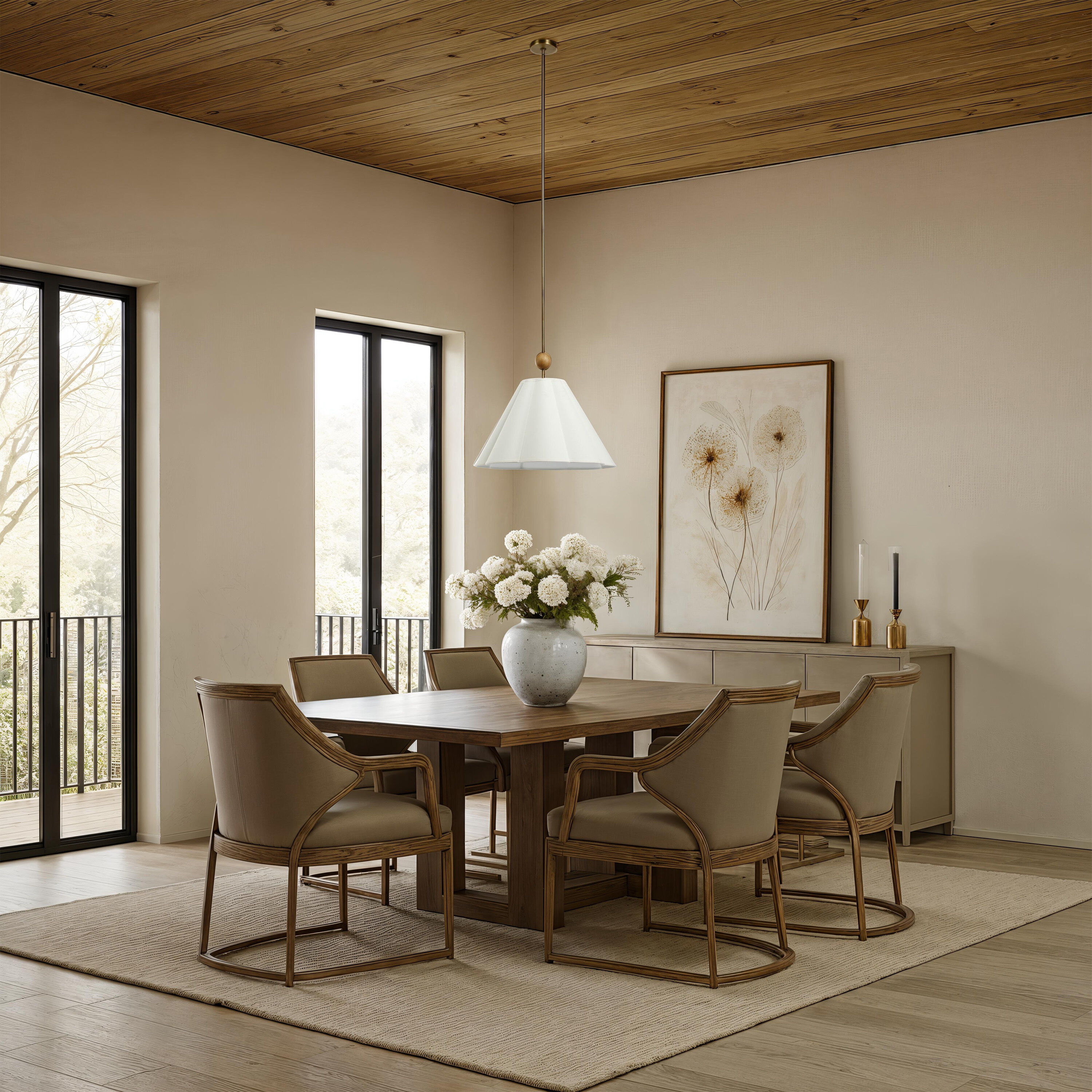 Arielle 1 Light 25 inch Dark Antique Brushed Brass Pendant Ceiling Light