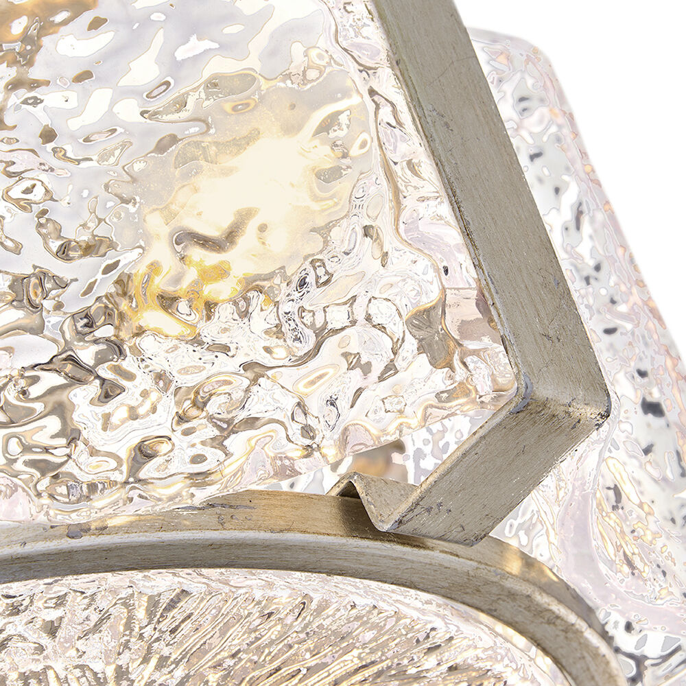 Florian 4 Light 14.25 inch Glacial Semi-flush Mount Ceiling Light