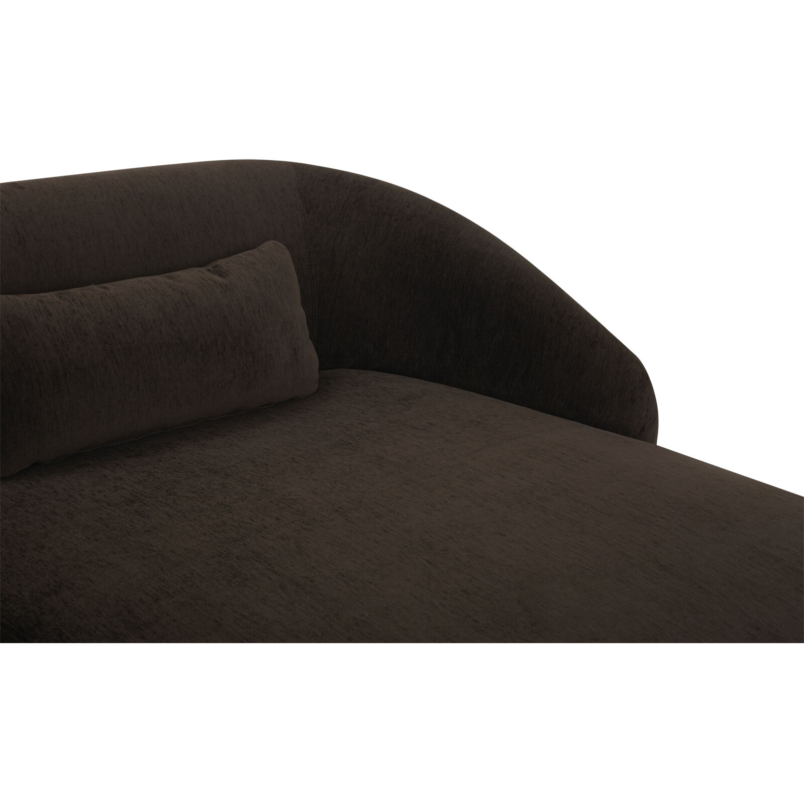 Amelia Dark Brown Chaise, Right