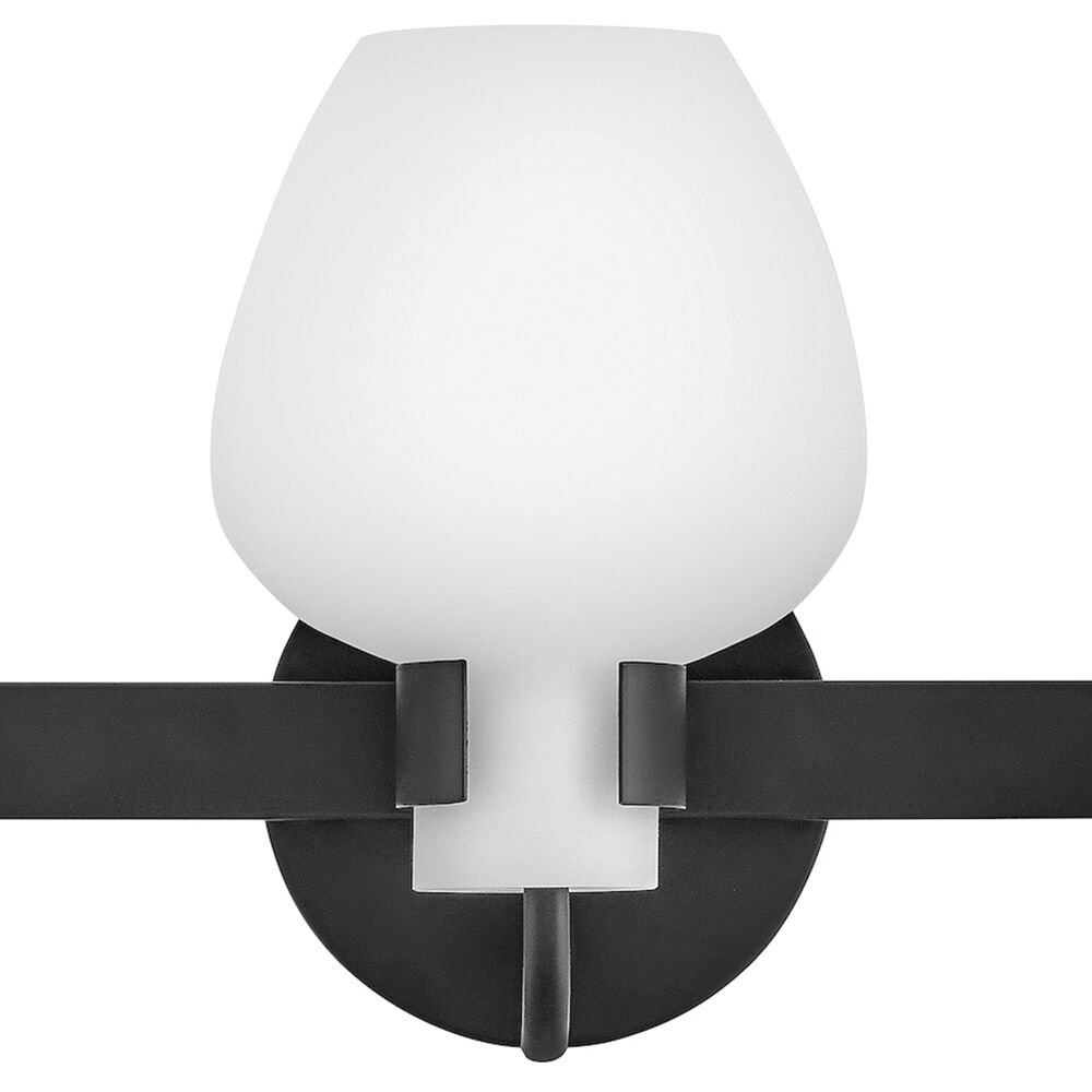 Sylvie 3 Light 24 inch Black Bath Light Wall Light