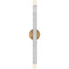Callaway 2 Light 5 inch White Marble with Warm Brass Wall Sconce Wall Light