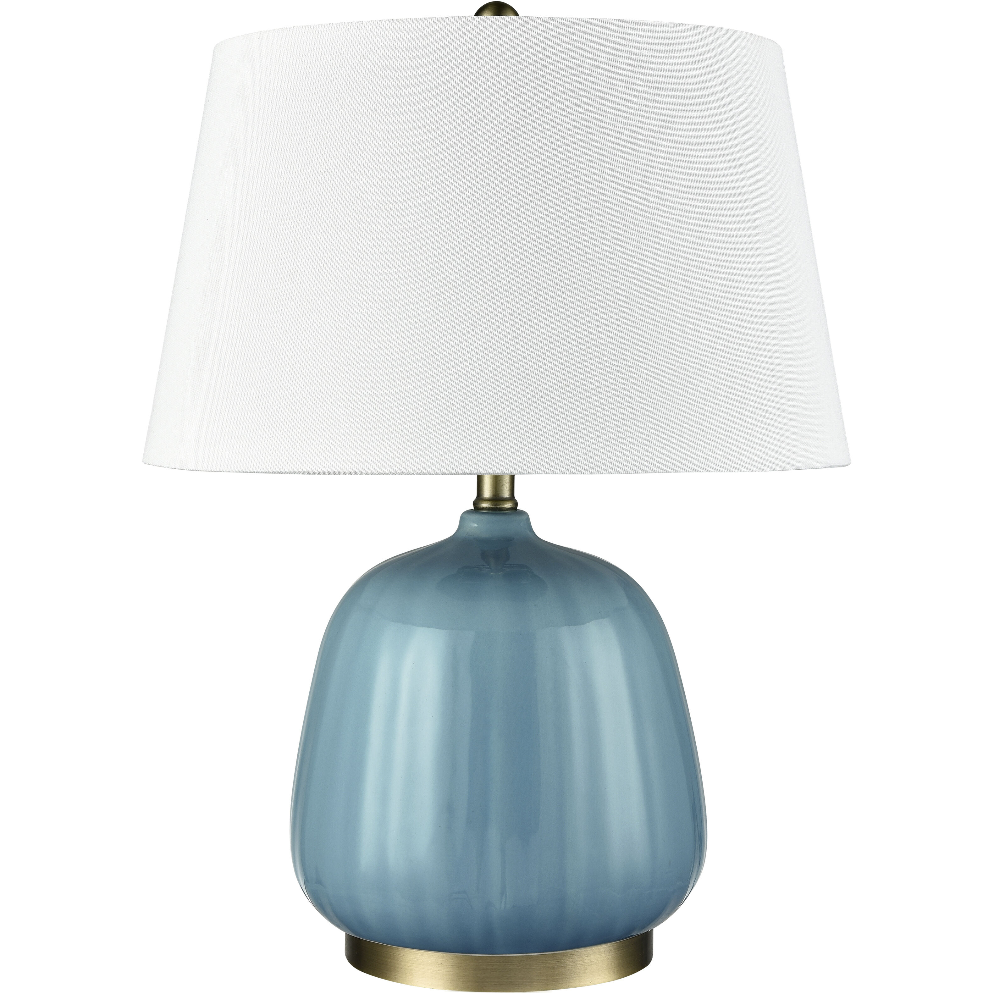 Bayview 22.5 inch 9 watt Light Blue Glazed Table Lamp Portable Light
