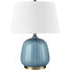 Bayview 22.5 inch 9 watt Light Blue Glazed Table Lamp Portable Light