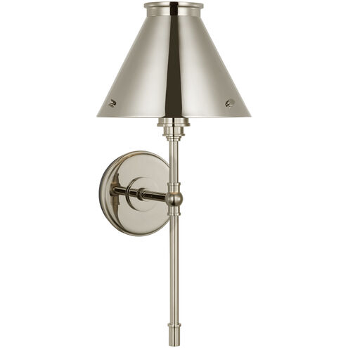 Chapman & Myers Parkington LED 8.5 inch Polished Nickel Tail Sconce Wall Light, Large
