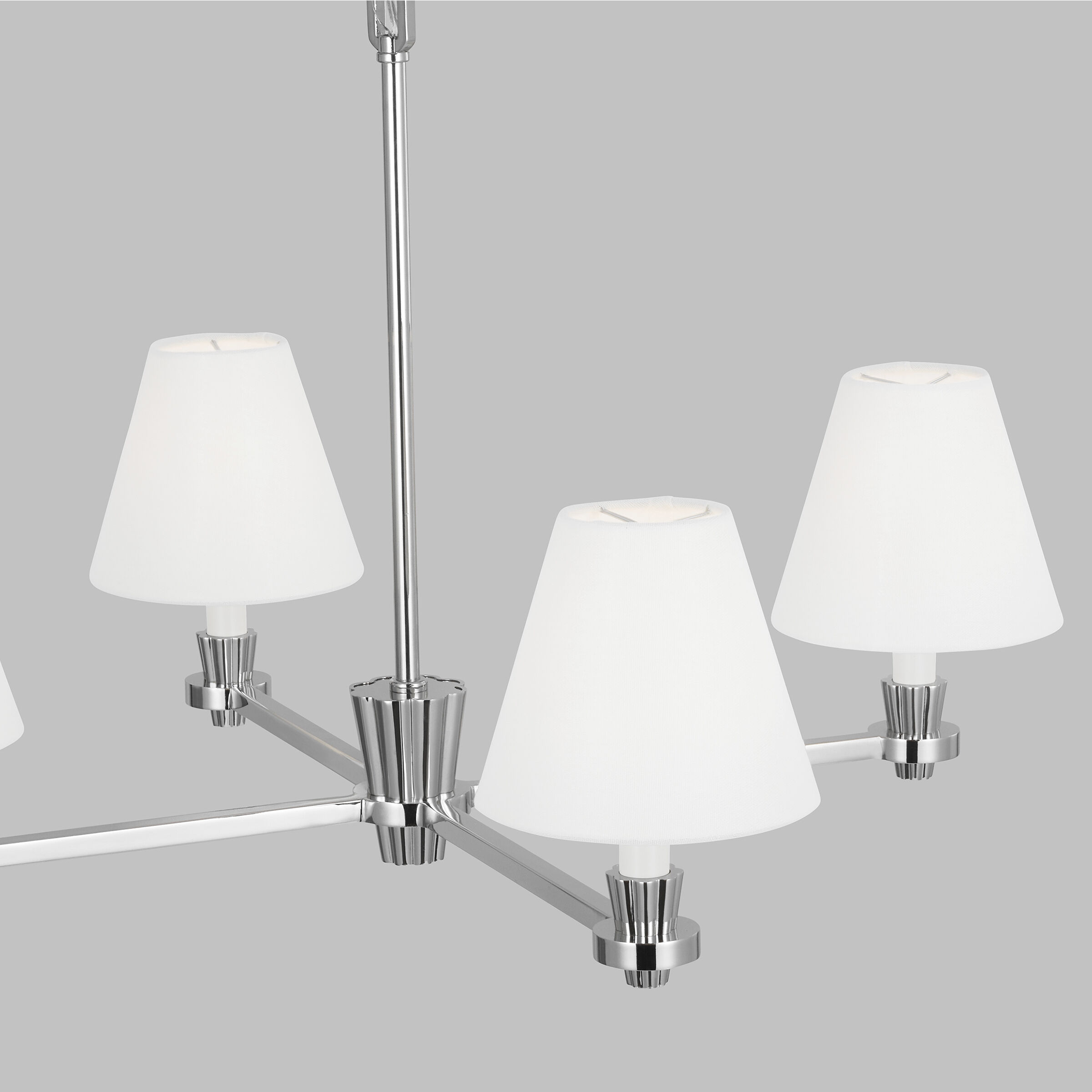 AH by Alexa Hampton Paisley 4 Light 28 inch Polished Nickel Chandelier Ceiling Light