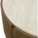Tindall 38 X 17 inch Oak and Travertine Coffee Table