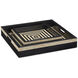 Taurus Black and White Trays, Set of 2