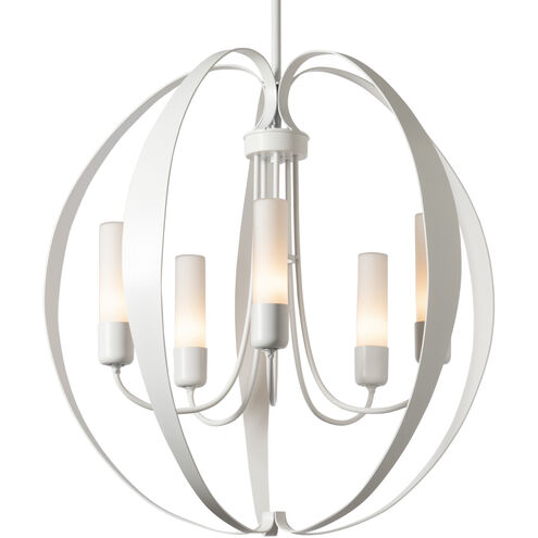 Pomme 5 Light 30.4 inch White Outdoor Pendant in Opal