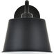 Nota 1 Light 8 inch Black Wall Sconce Wall Light