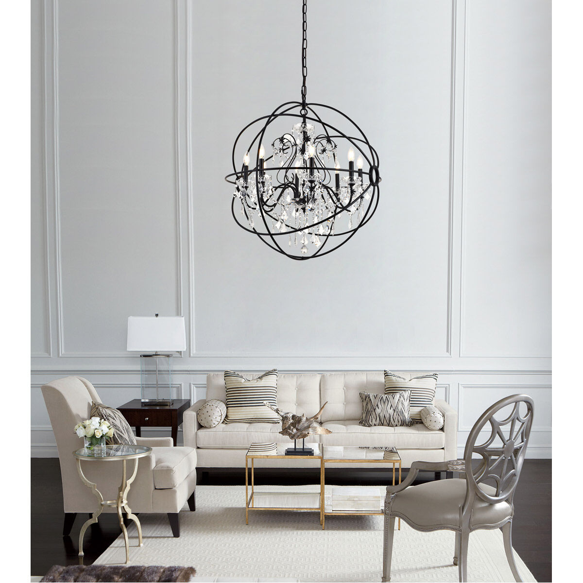 Cordelia 8 Light 32 inch black Pendant Ceiling Light