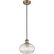 Ballston Ithaca 1 Light 8 inch Brushed Brass Cord Hung Mini Pendant Ceiling Light