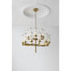 Kelly Wearstler Liaison 20 Light 34 inch Antique-Burnished Brass Double Tier Chandelier Ceiling Light in Crackle Glass