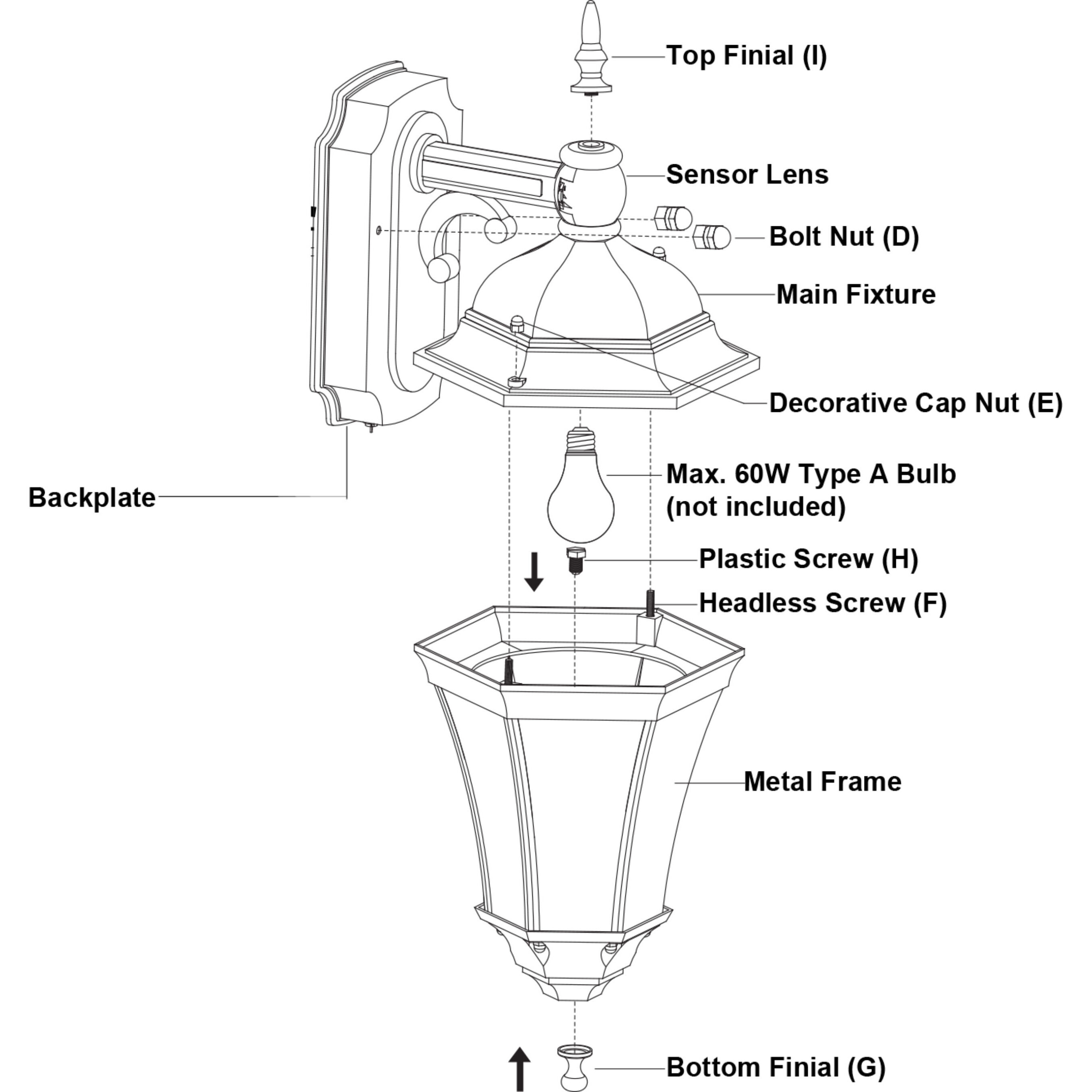 Newark Weathered Bronze Outdoor Motion Sensor