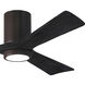 Atlas Irene-3HLK 52 inch Textured Bronze with Matte Black Blades Ceiling Fan, Flush Mounted
