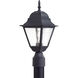 Bay Hill 1 Light 16.75 inch Coal Outdoor Post Mount Lantern, The Great Outdoors