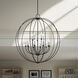 Milania 15 Light 42 inch Black with Brushed Nickel Accents Chandelier Ceiling Light 