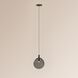 Cantina LED 9 inch Satin Black Pendant Ceiling Light in Small, Smoke Glass