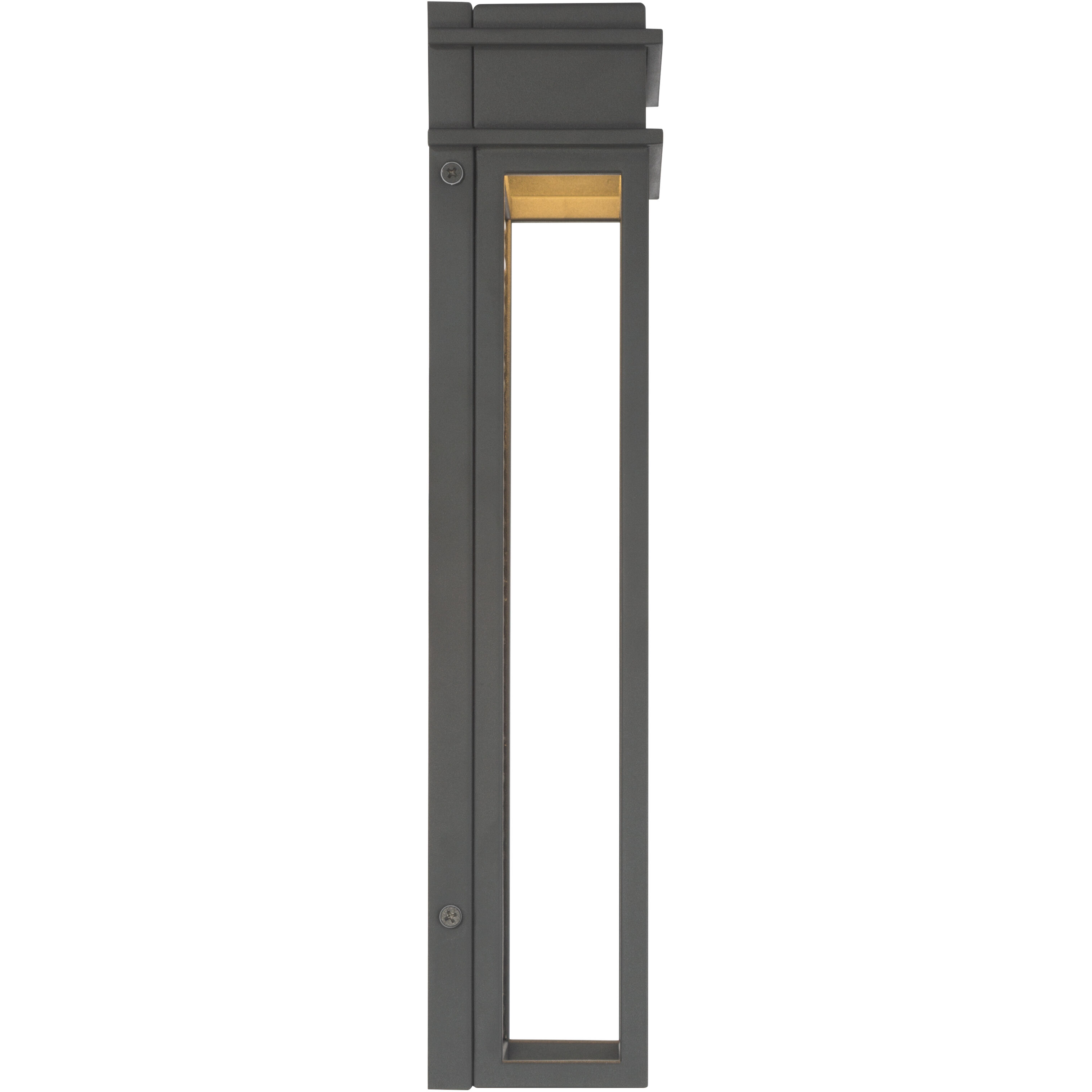 Clyne LED 15 inch Sand Coal Black and Legacy Brass Outdoor Wall Sconce