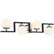 George Kovacs Alluria II 4 Light 31 inch Coal With Polished Nichel High Bath Light Wall Light P5424-572 - Open Box