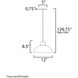 Rockport 1 Light 12 inch Black and Antique Copper Single Pendant Ceiling Light