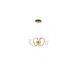 Canada LED 22 inch Gold Chandelier Ceiling Light, Gold Aluminum Frame