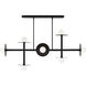 Kelly by Kelly Wearstler Nodes 8 Light 53.13 inch Midnight Black Linear Chandelier Ceiling Light