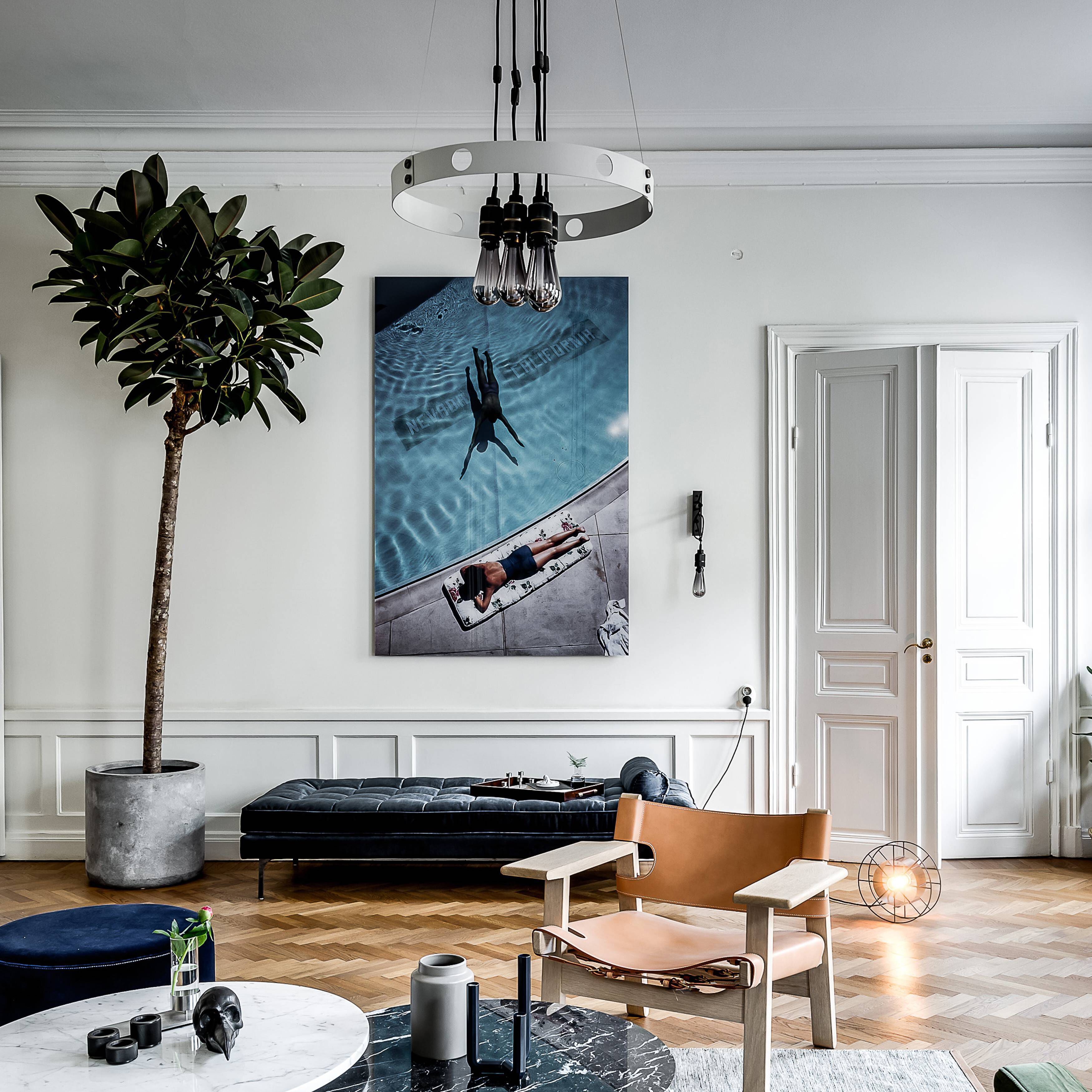 Hero LED 31.5 inch Stone / Smoked Bronze Chandelier Ceiling Light