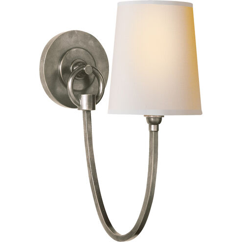 Visual Comfort Signature Collection  Visual Comfort TOB2125AN-NP Thomas  O'Brien Reed 1 Light 5 inch Antique Nickel Single Sconce Wall Light in  Natural Paper