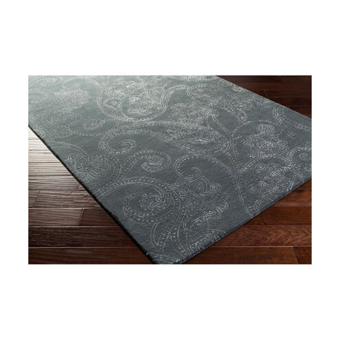 Modern Classics 96 X 30 inch Gray and Neutral Runner, Wool and Viscose