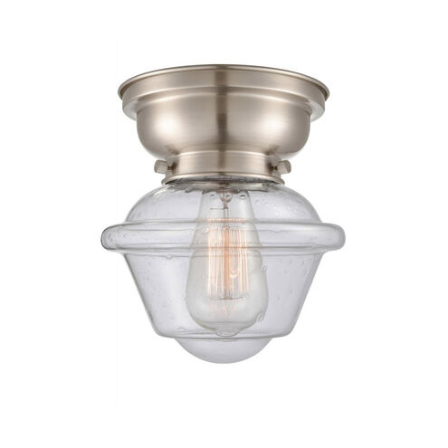 Aditi Small Bell LED 6.25 inch Antique Brass Flush Mount Ceiling Light in Matte White Glass, Aditi