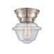 Aditi Small Bell LED 6.25 inch Antique Brass Flush Mount Ceiling Light in Matte White Glass, Aditi
