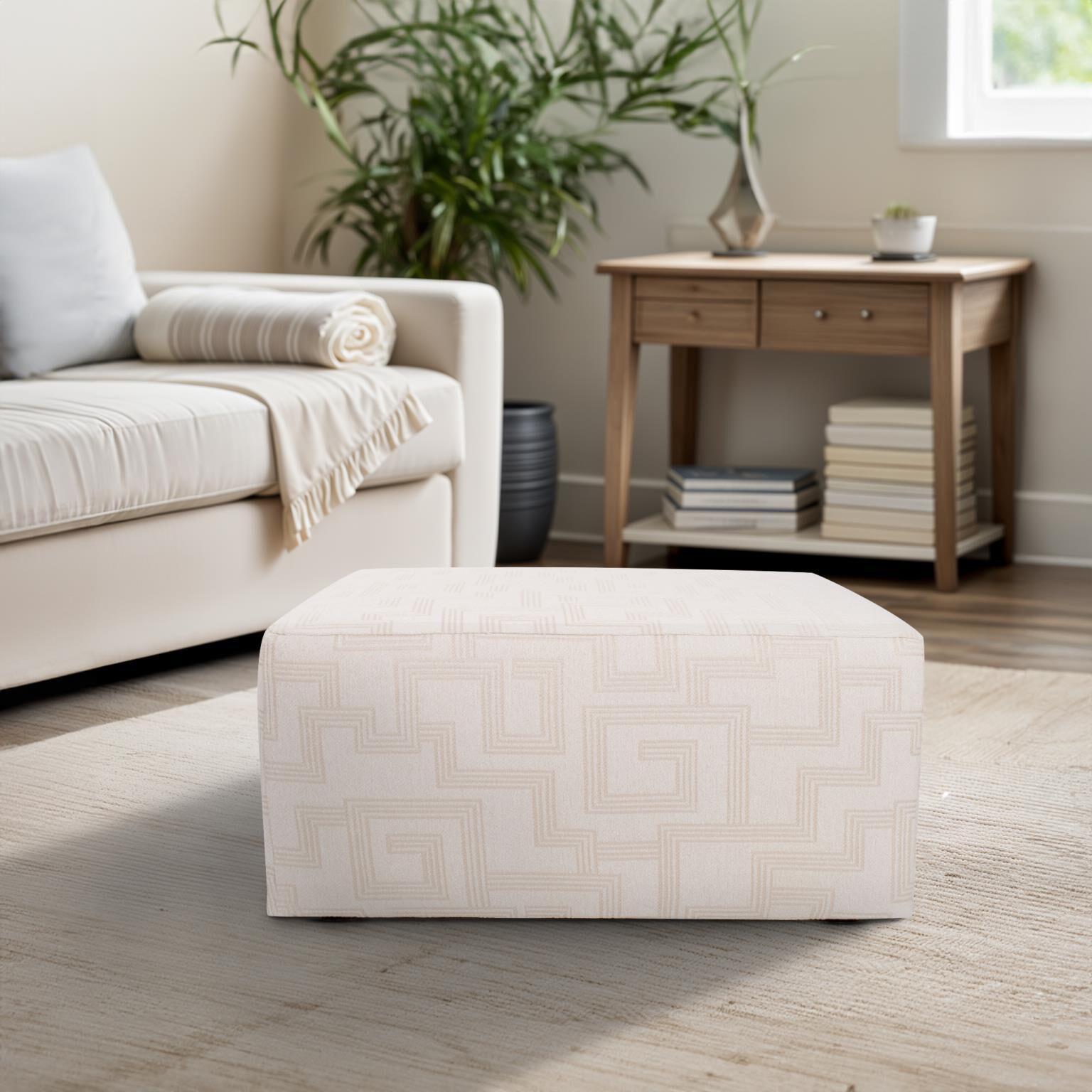 Syros Universal 18 inch Natural Outdoor Ottoman