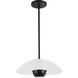 Umbra 1 Light 14 inch Black Pendant Ceiling Light in Opal Glass Shade