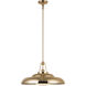 Palmetto Pendant Ceiling Light in Polished Brass