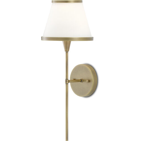 Brimsley 1 Light 7 inch Antique Brass/Opaque Glass Wall Sconce Wall Light
