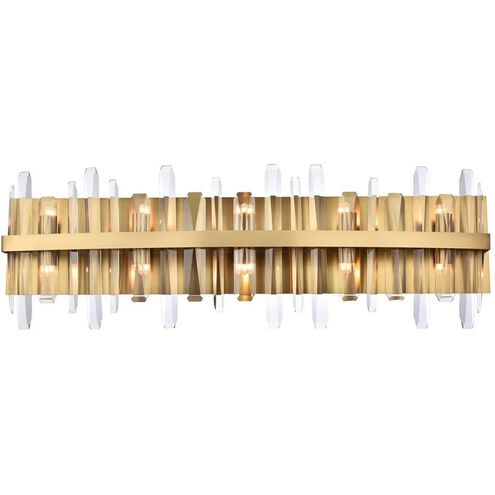 Serena 10 Light 36 inch Satin Gold Bath Sconce Wall Light 