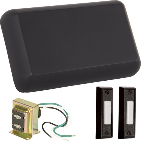 Builder Flat Black Chime Kit, Black Buttons