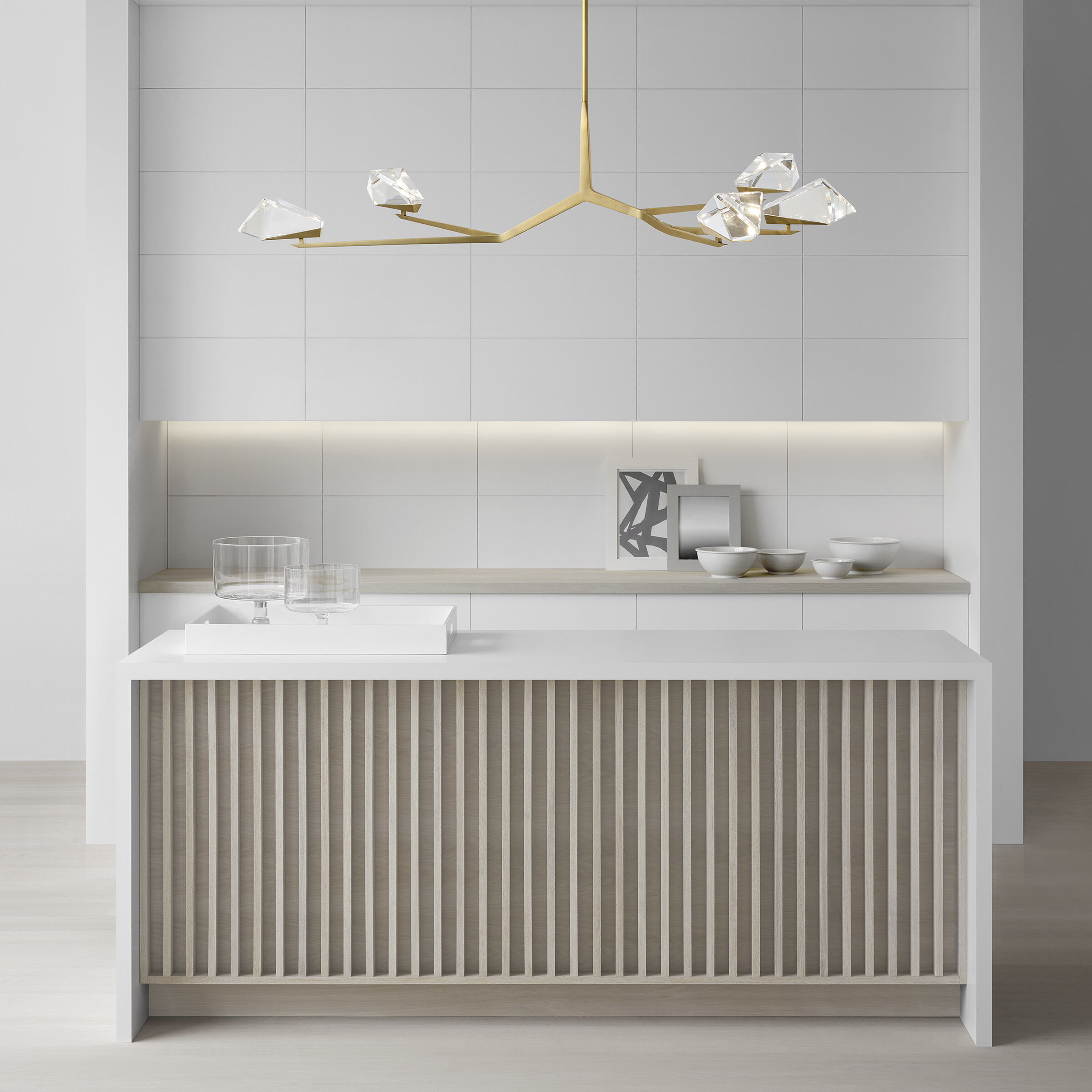 Waterford Carraig LED 52.5 inch Natural Brass Chandelier Ceiling Light