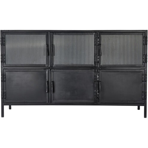 Vitrino 50 inch Black 6 Door Console