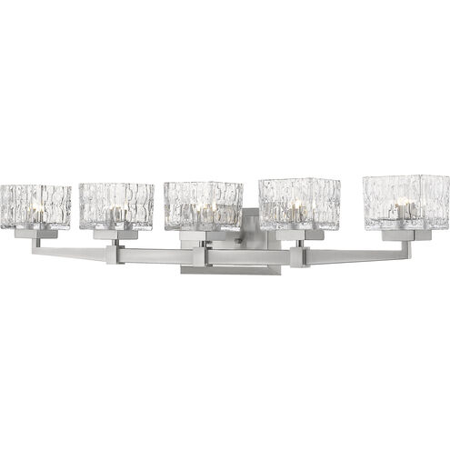 Rubicon 5 Light 36 inch Brushed Nickel Vanity Wall Light in G9